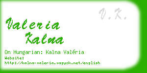 valeria kalna business card